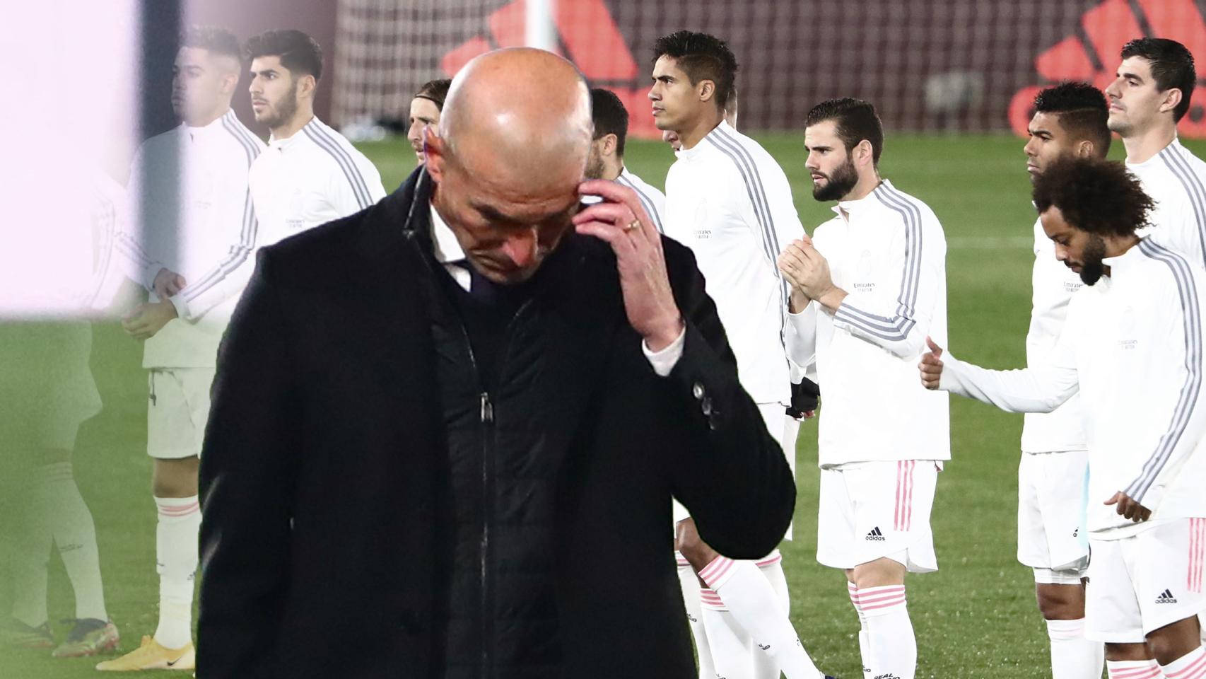 Zinedine Zidane, en un fotomontaje
