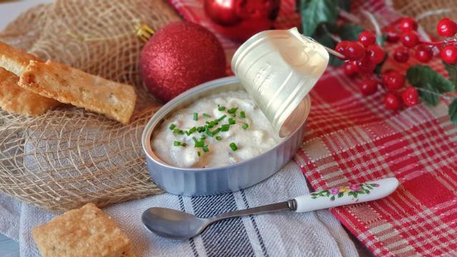Dip de bacalao y beicon para untar