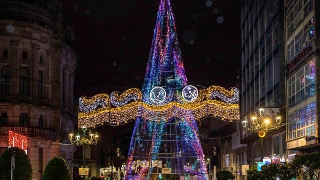 Árbol de Navidad en Vigo.