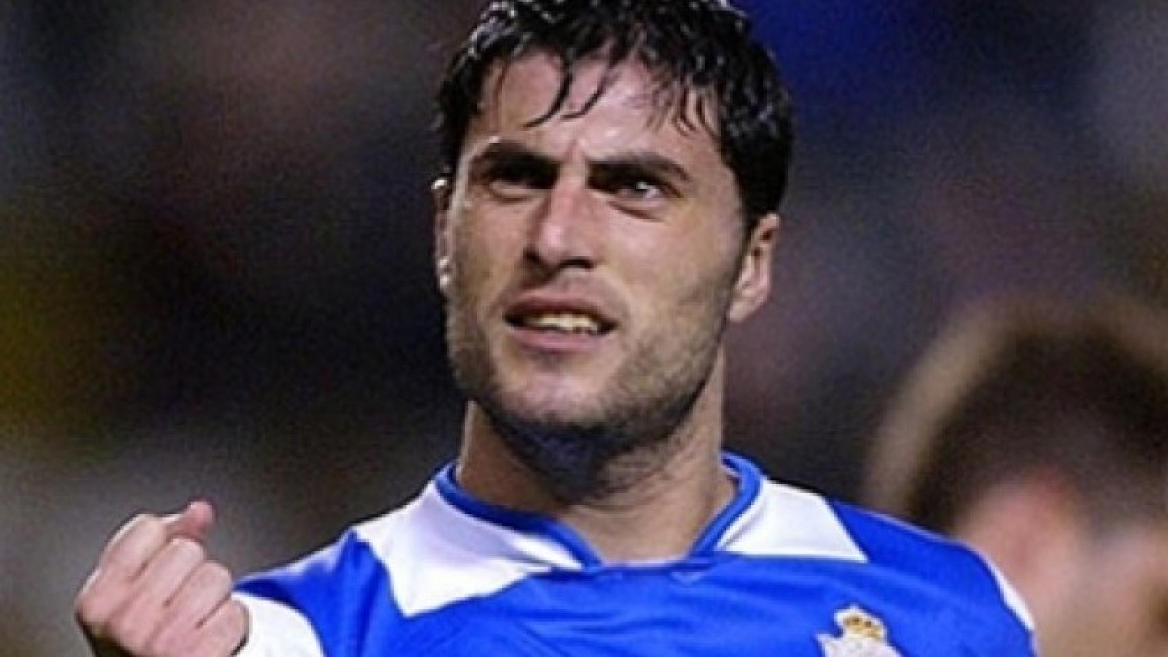 Diego Tristán, en un partido del Deportivo de La Coruña