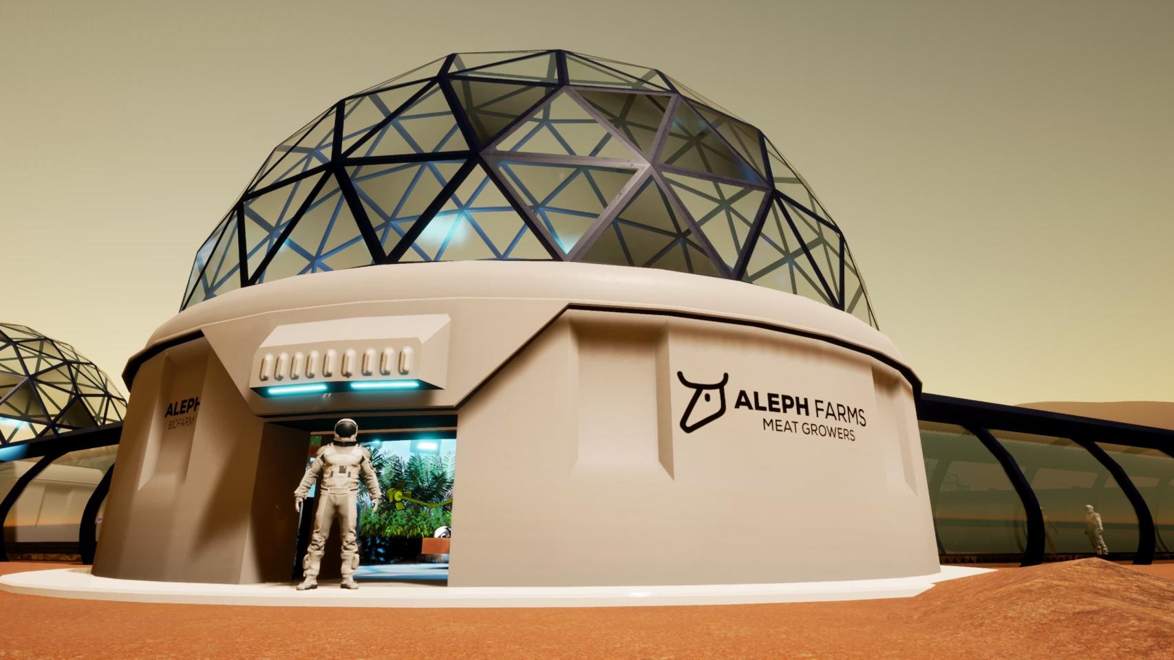 Simulación de las 'Biofarm' creadas por Aleph Farms para sus alimentos del futuro.