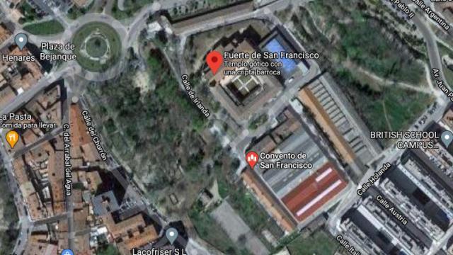 Zona del Fuerte de San Francisco en Guadalajara.