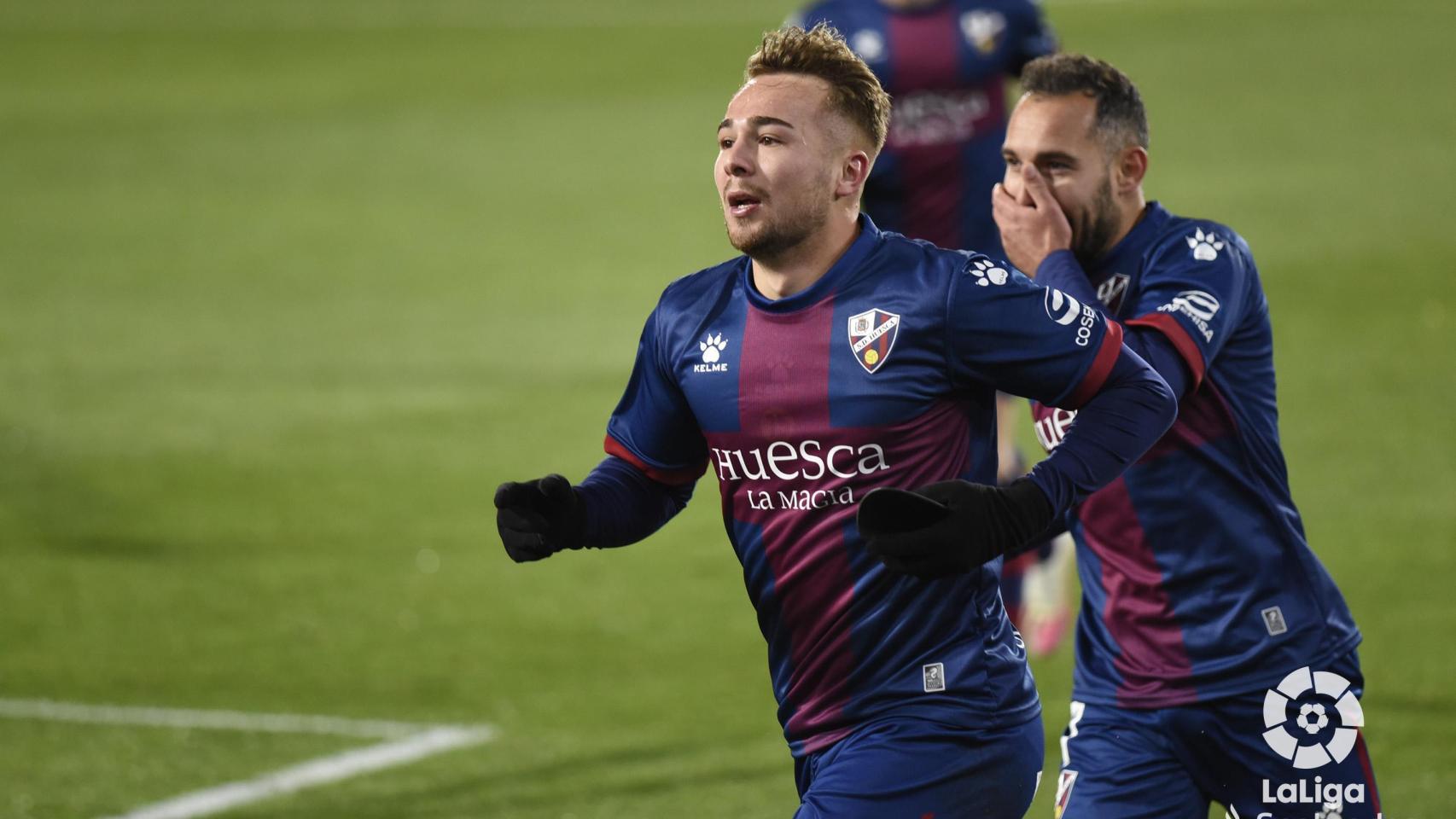 Ontiveros celebra su gol ante el Alavés