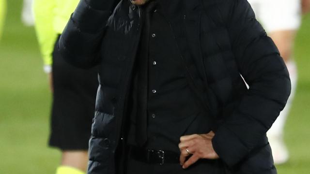 Simeone se lamenta de una ocasión fallada por el Atlético de Madrid