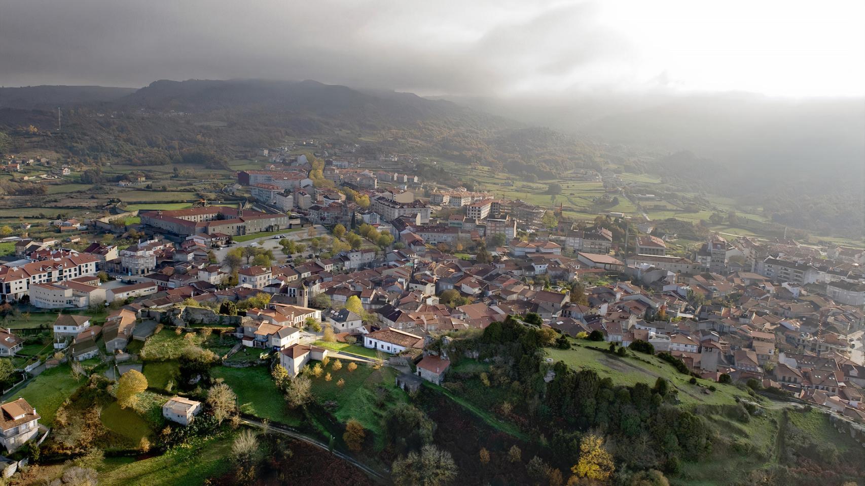 Vista aérea de Allariz.