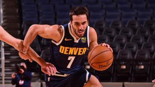 Facundo Campazzo, durante su estreno en la NBA. Foto nba.com