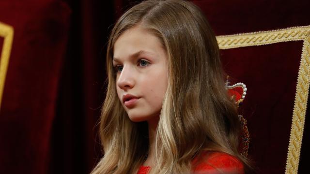 La princesa de Asturias, Leonor de Borbón, en la solemne ceremonia de apertura de la XIV Legislatura en el Congreso de los Diputados el pasado mes de febrero.