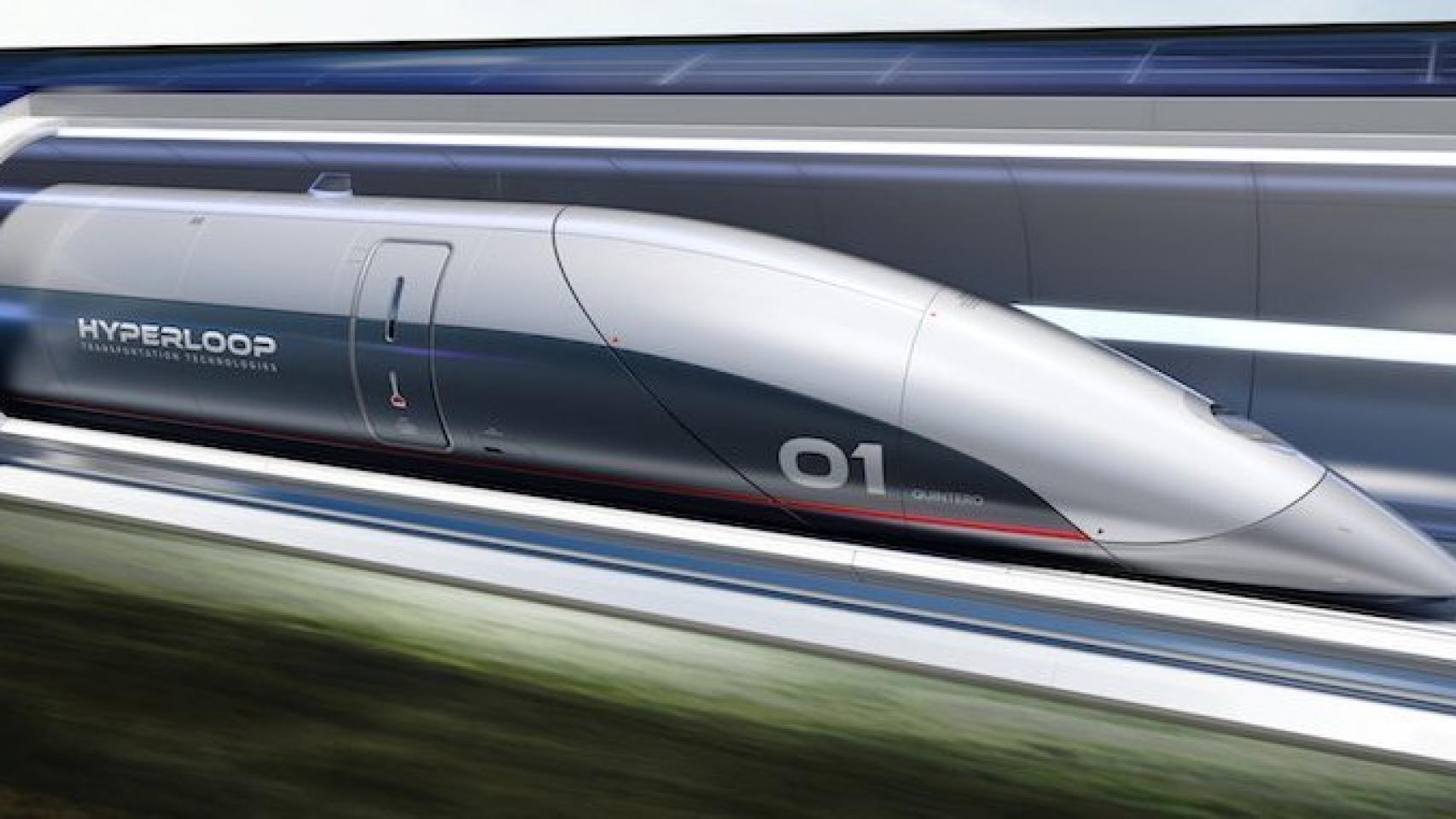 Imagen del HyperloopTT cápsula en tubo.