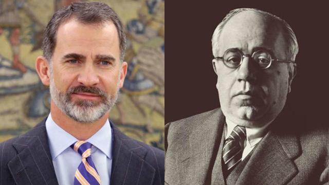 Felipe VI y Manuel Azaña.