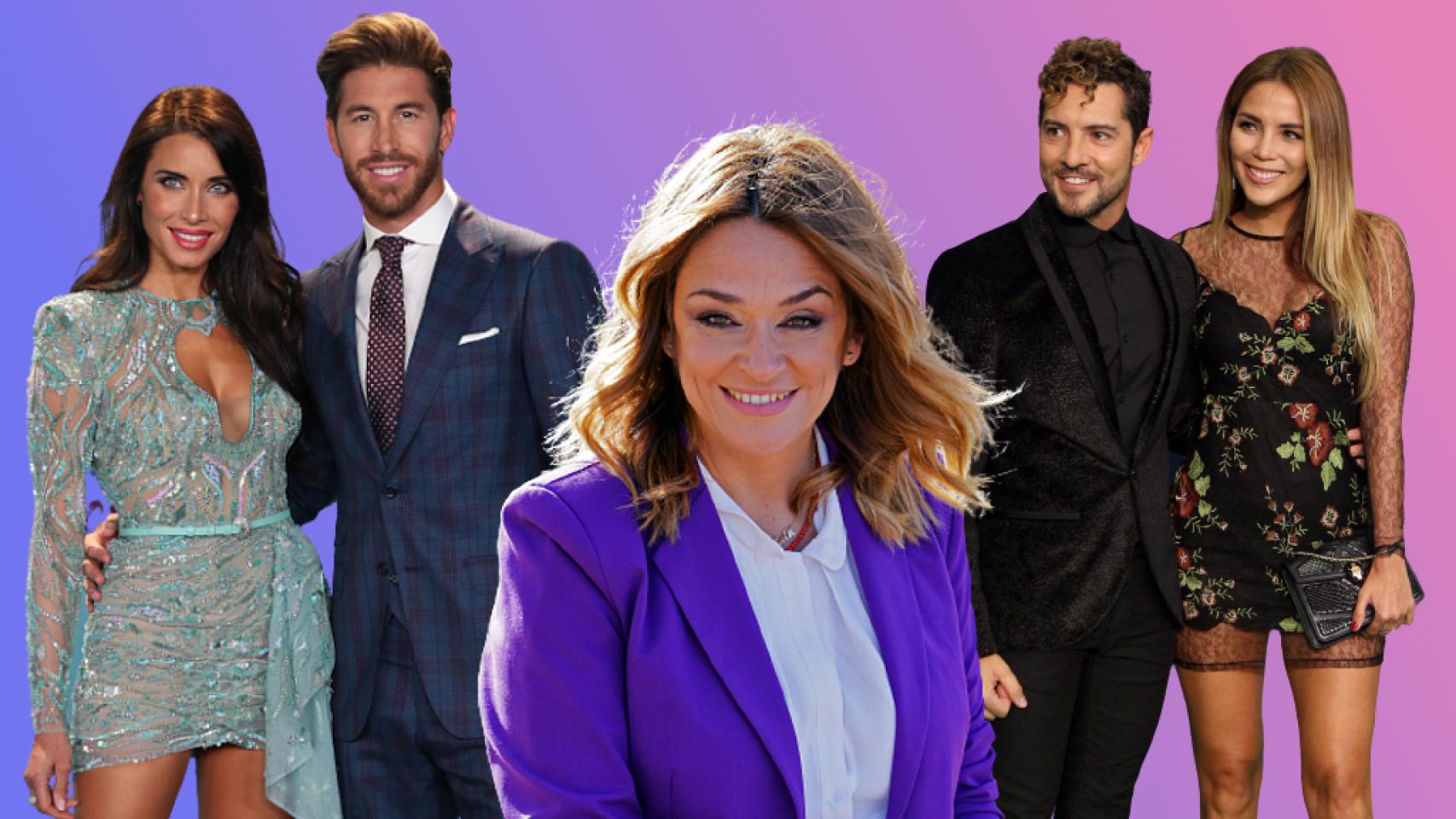 Rosanna Zanetti, David Bisbal, Toñi Moreno, Pilar Rubio y Sergio Ramos, en un fotomontaje de JALEOS.