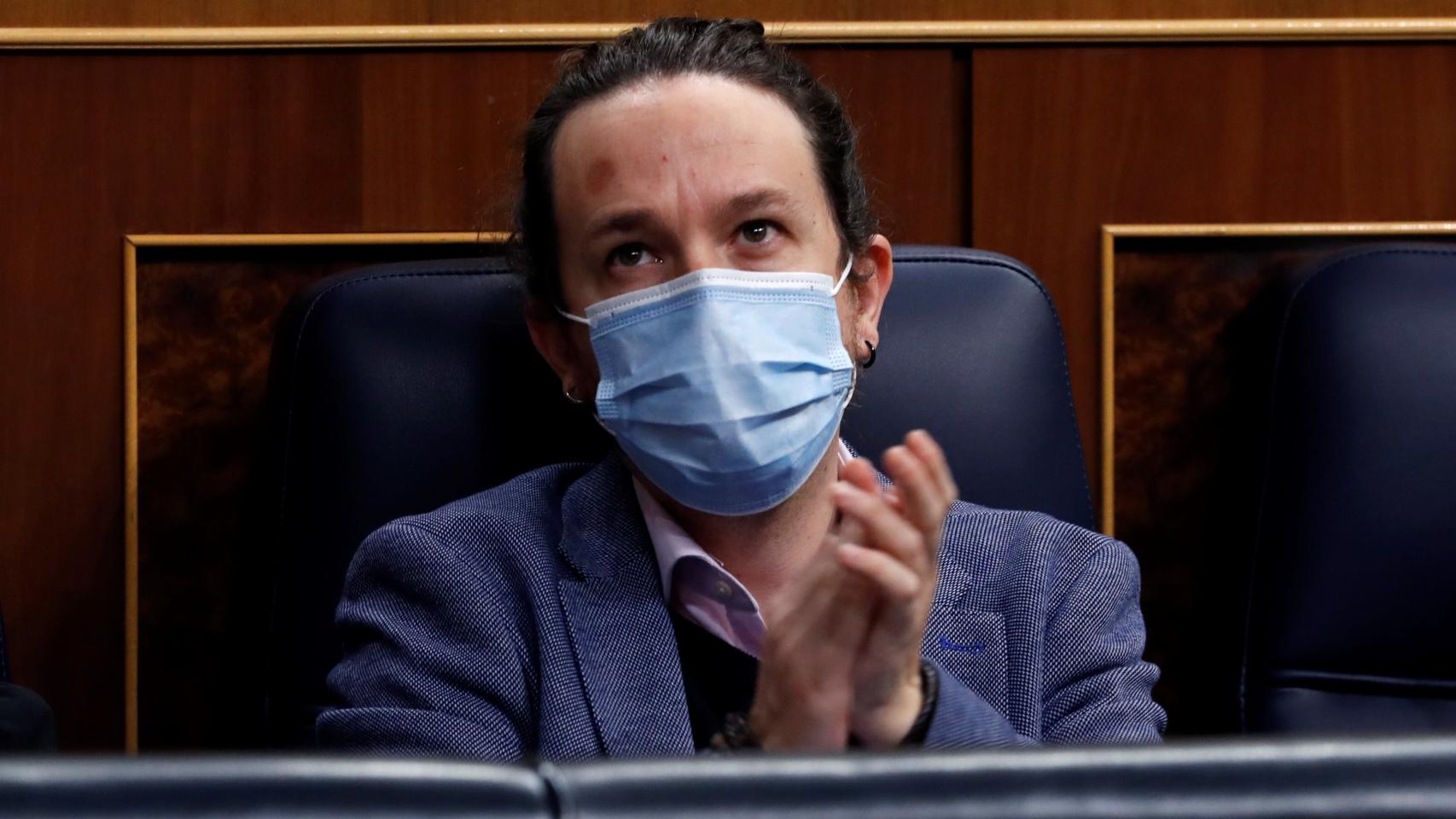 Pablo Iglesias, este miércoles en el Congreso.