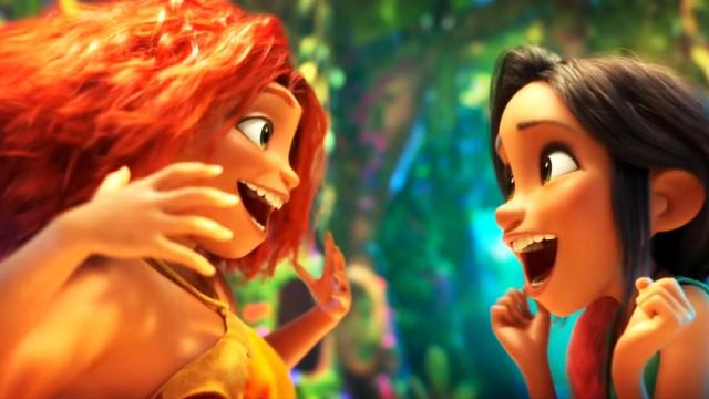 Las dos protagonistas de Los Croods.