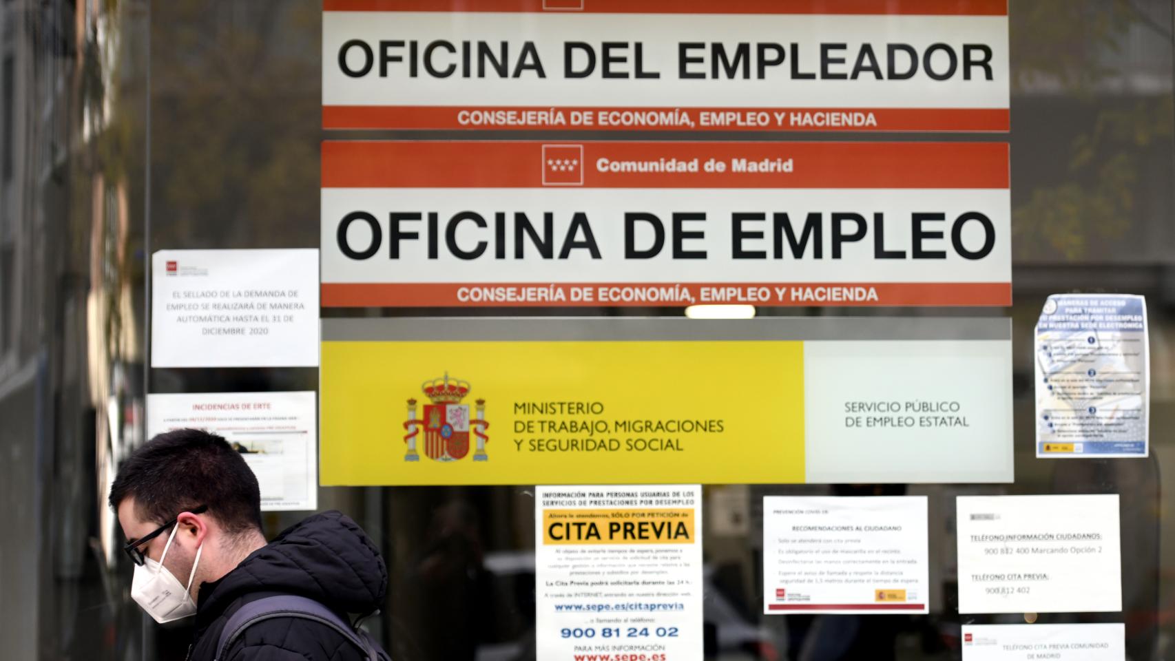 Una oficina de empleo, en Madrid.