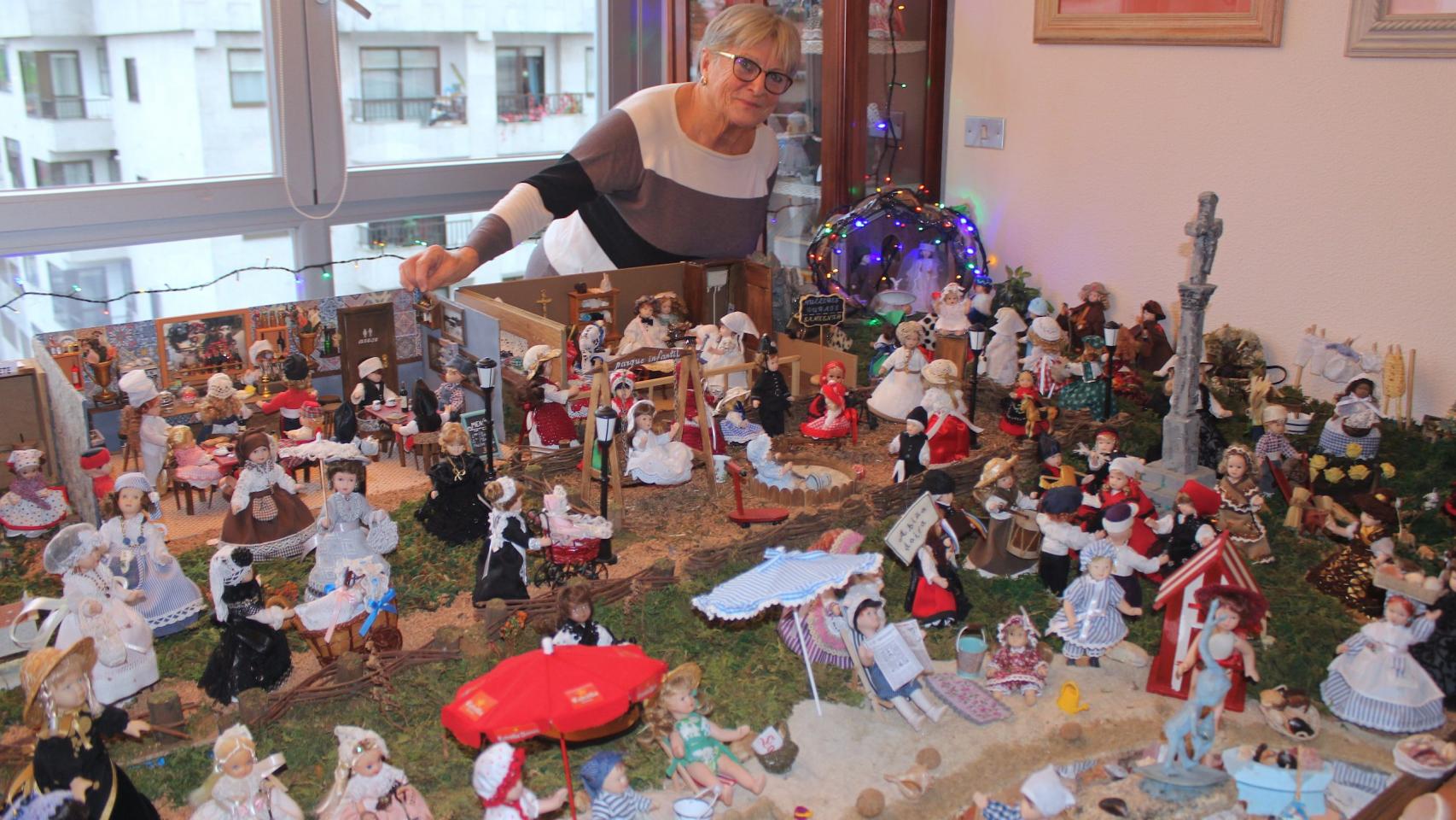 Un gran Belén gallego hecho a mano e inspirado en Vigo y Sanxenxo