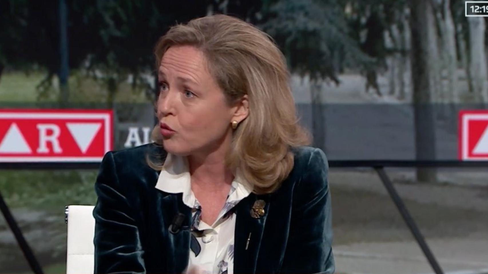 Nadia Calviño en entrevista.