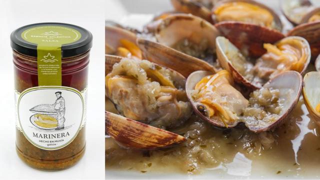 Unas almejas a la marinera elaboradas con la salsa gallega de Esencia Altántica.