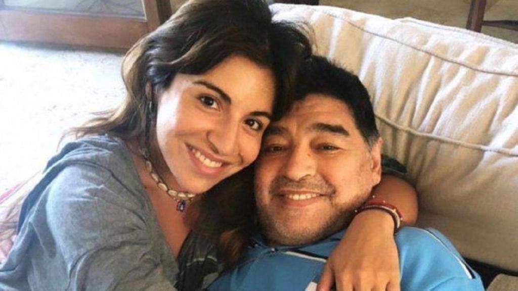 Giannina Maradona junto a su padre, Diego Maradona