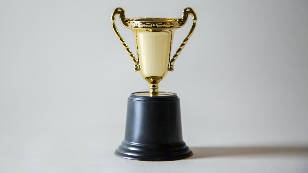 Un trofeo de ganador.