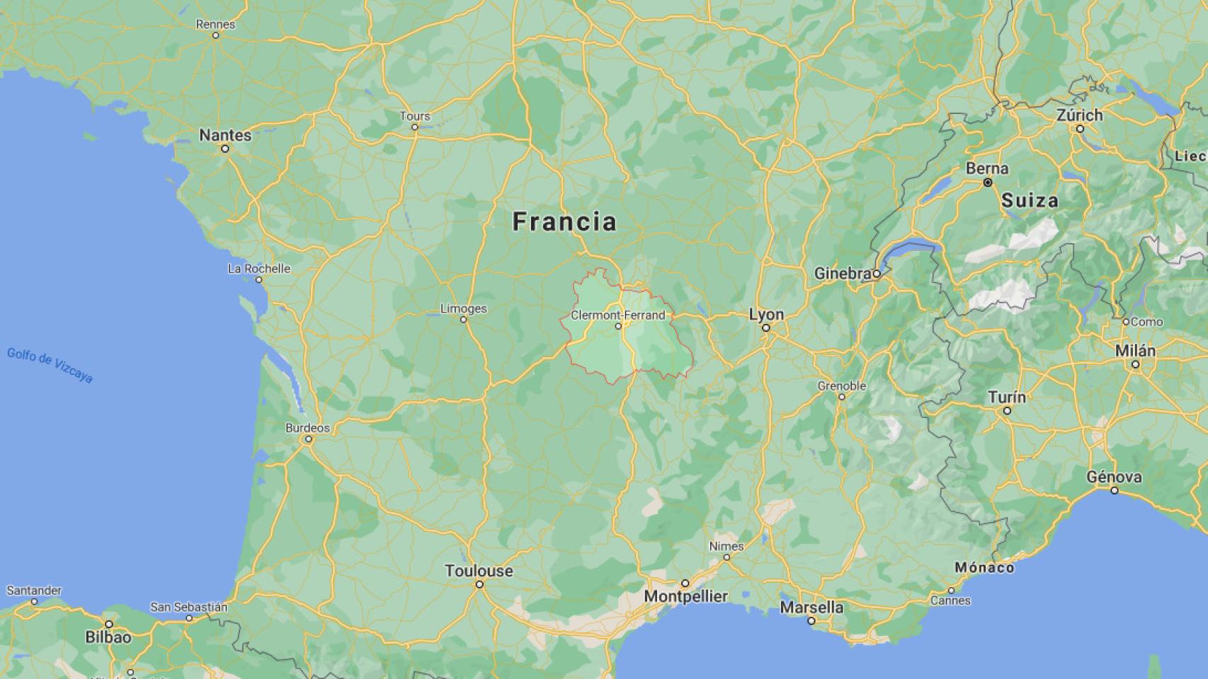 Departamento de Puy-de-Dôme, donde han ocurrido los hechos.