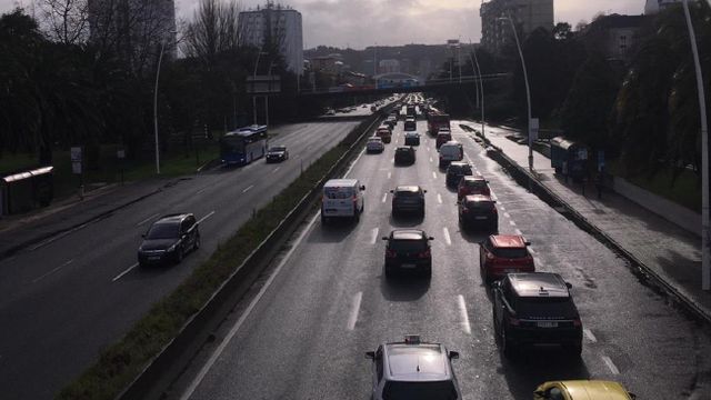 Congestión de tráfico en Alfonso Molina.