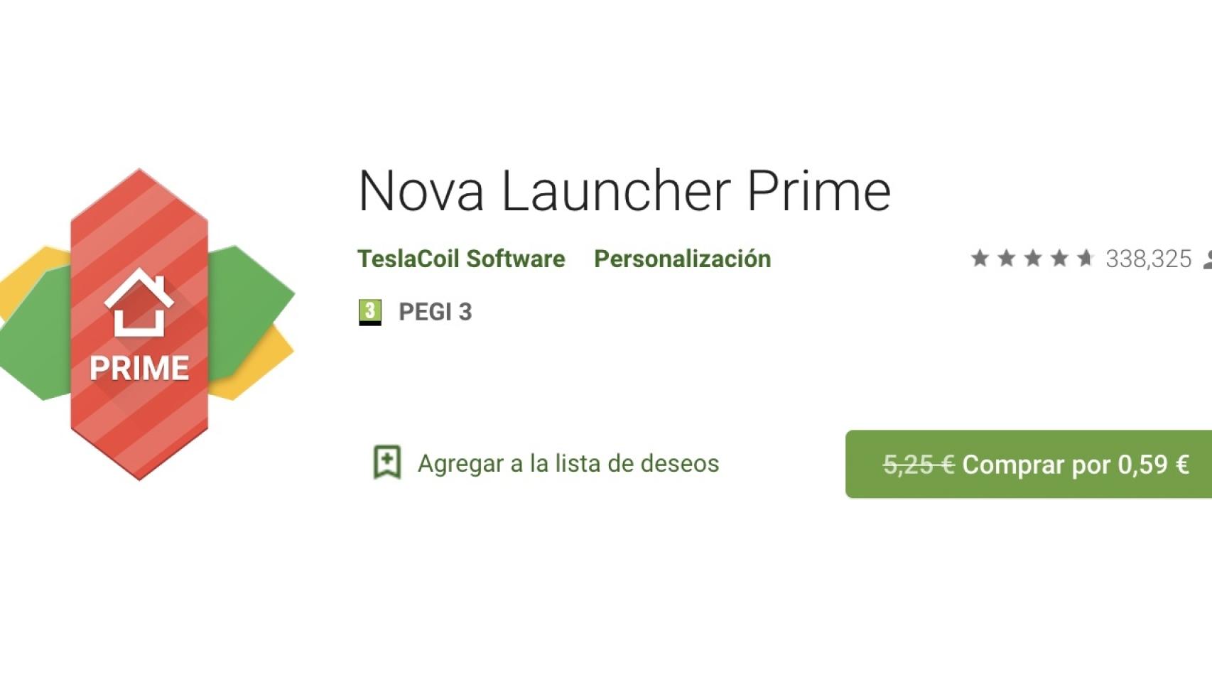 Nova Launcher Prime por 59 céntimos: hazte con él YA