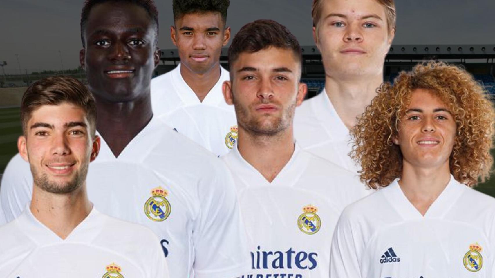 Theo Zidane, Baba, Marvin, Hugo Duro, Gudjohnsen y De la Víbora