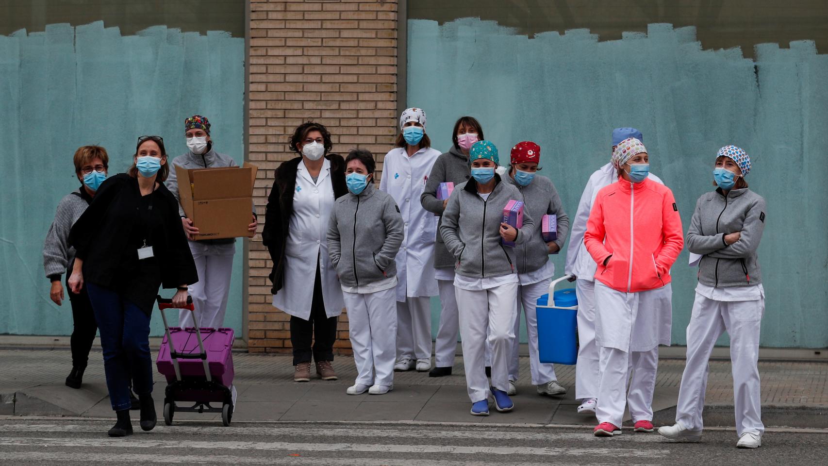 Sanitarios en Lleida.