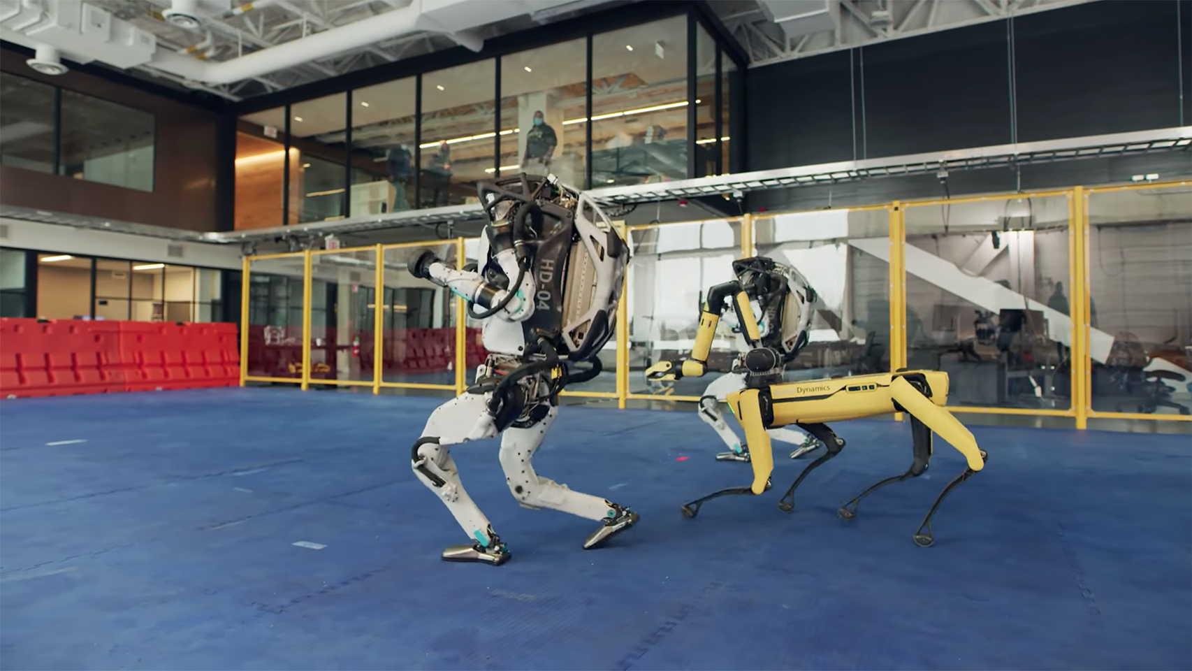Robots de Boston Dynamic en sincronización.