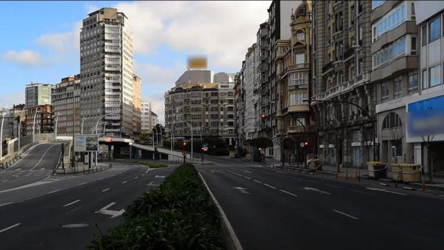 Una A Coruña desierta