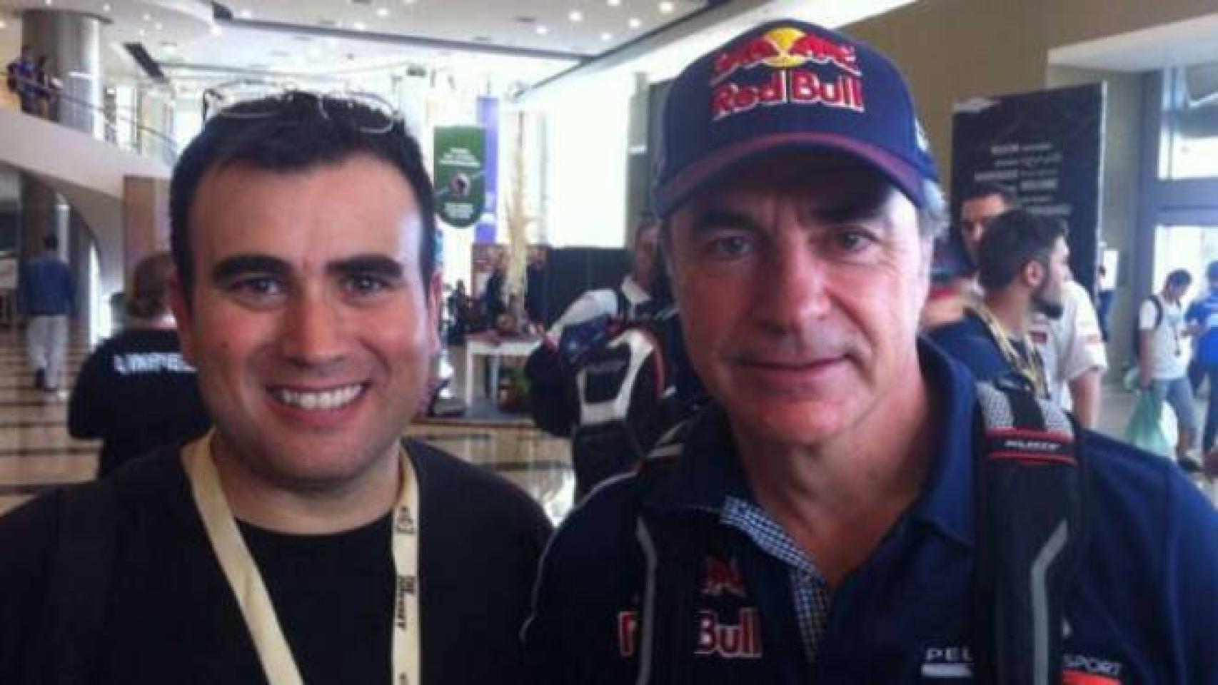 Darío Romero con Carlos Sáinz en una imagen de archivo