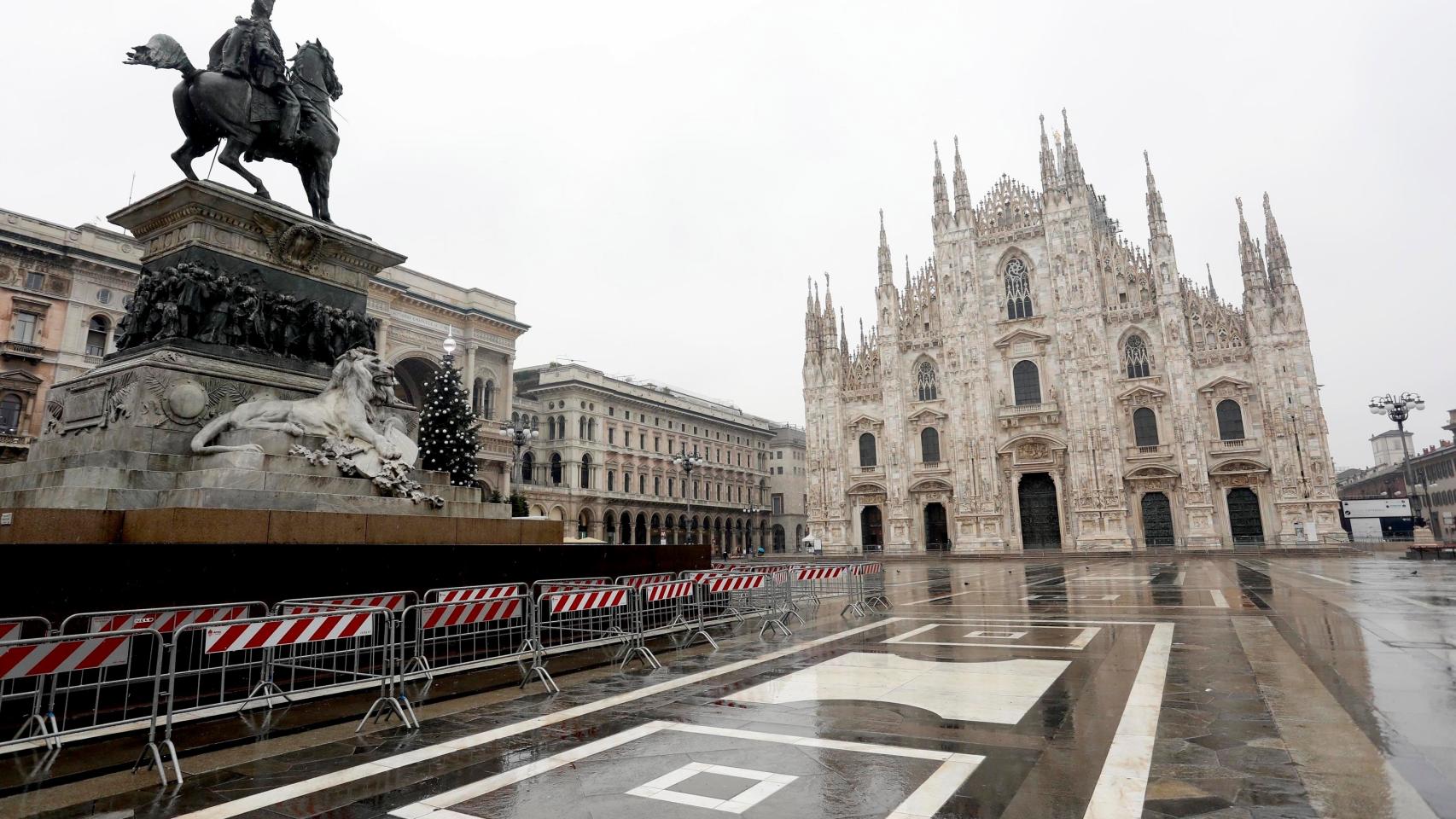 El Duomo de Milán este 1 de enero de 2021.