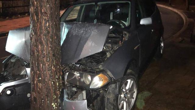 El coche accidentado.