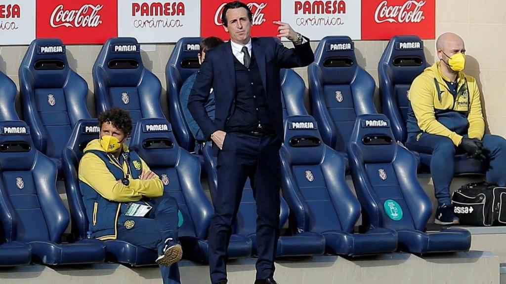 Unai Emery, durante un partido con el Villarreal