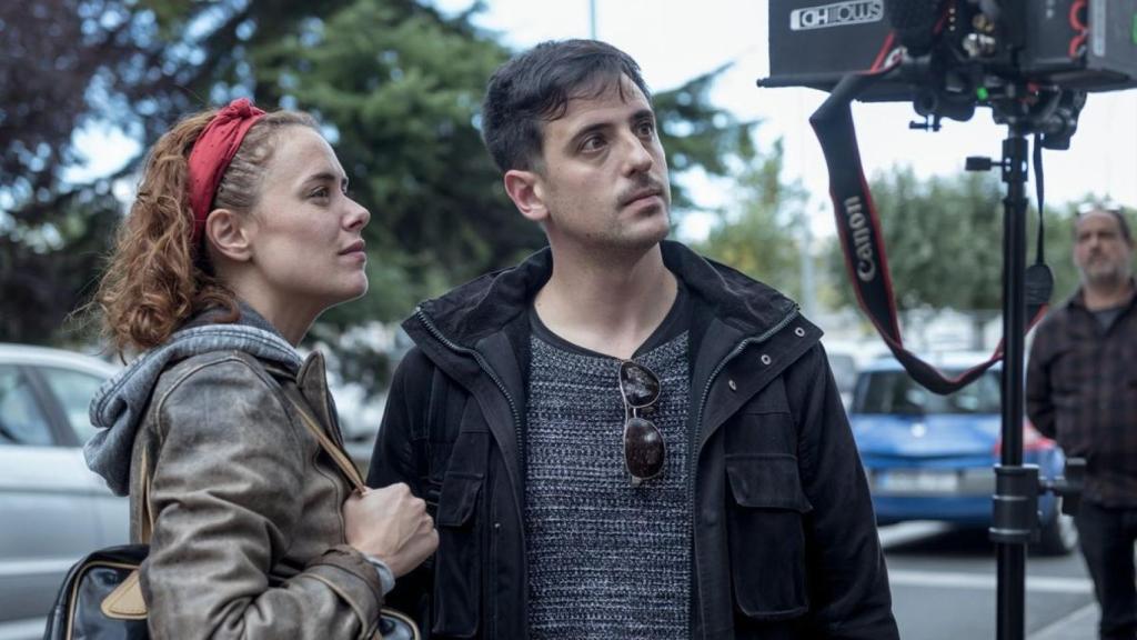 David Pérez Sañudo en el rodaje de Ane.