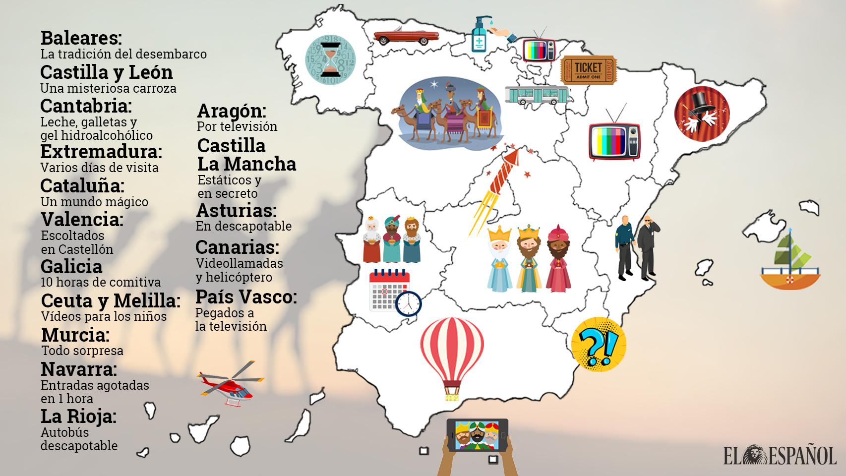Imagen de la cabalgata de Reyes de 2020 en Pamplona