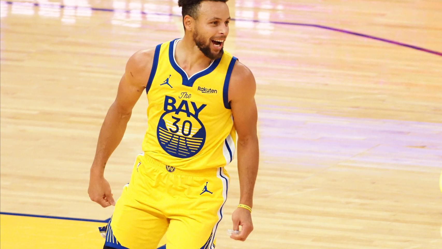 Stephen Curry, durante su partido de 62 puntos