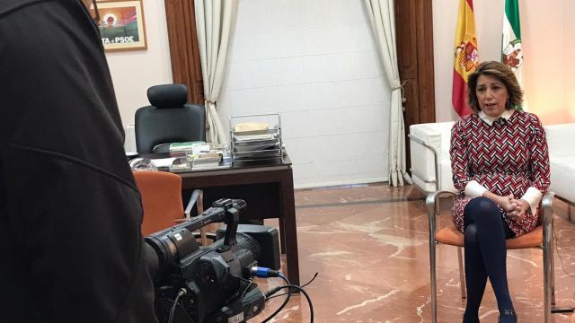 Susana Díaz este lunes en una entrevista en La 1.