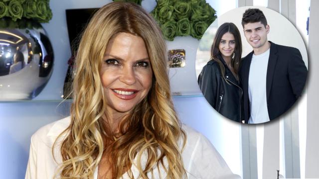 Makoke, junto a su hijo y su nuera, en un montaje de Jaleos.