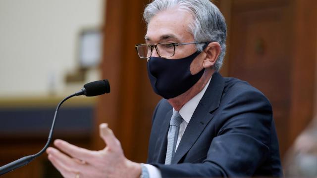 FILE PHOTO: Federal Reserve Chairman Jerome Powell responds to a question during a House Financial Services Committee hearing