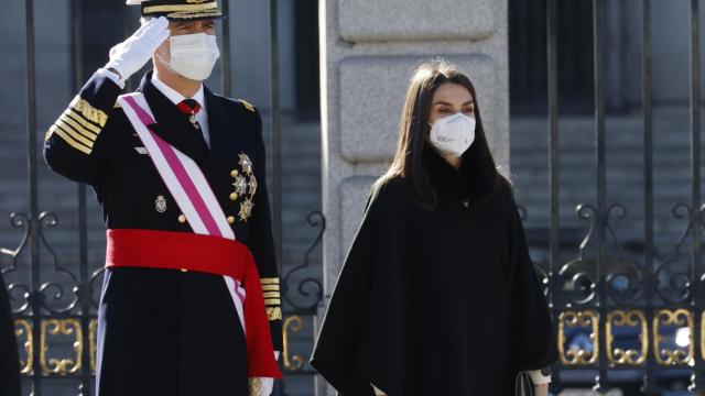 Felipe y Letizia en la ceremonia de la Pascua Militar.