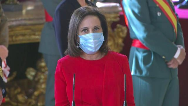 La ministra de Defensa, durante su discurso de la Pascua Militar.