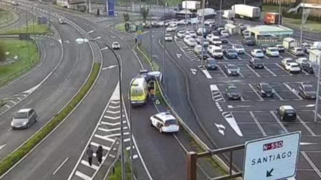 Captura de pantalla de las cámaras de la DGT poco después del accidente.