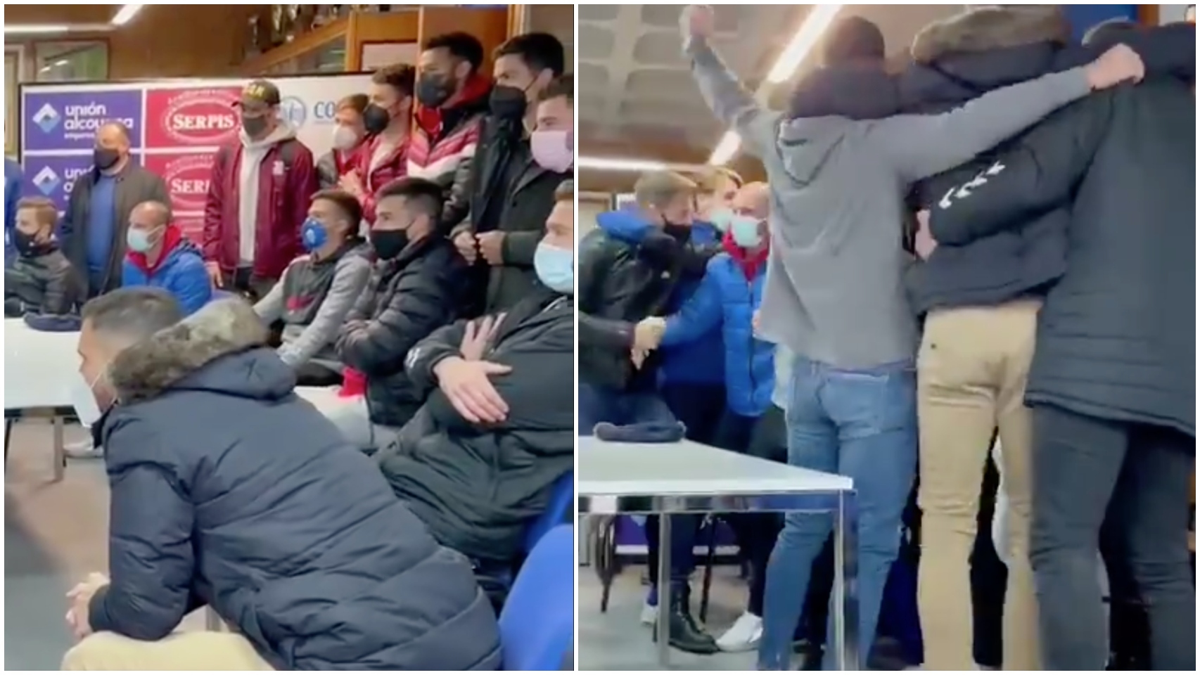 El Alcoyano celebra su emparejamiento con el Real Madrid