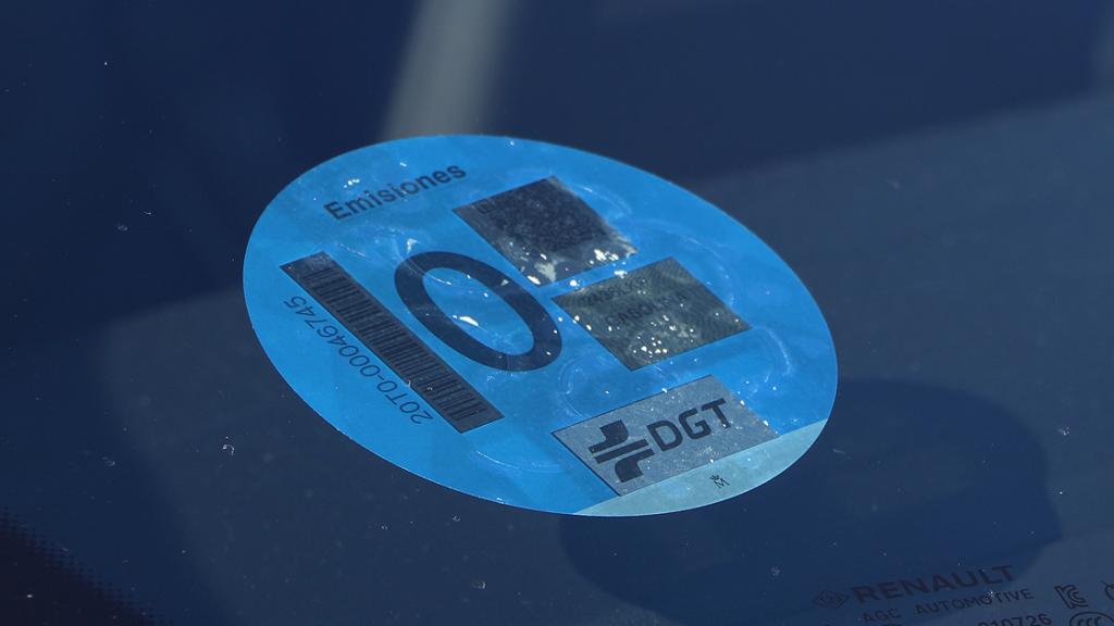 Etiqueta cero de la DGT.