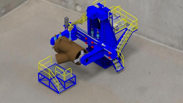 Recreación del astillero 4.0. Foto: Aimen