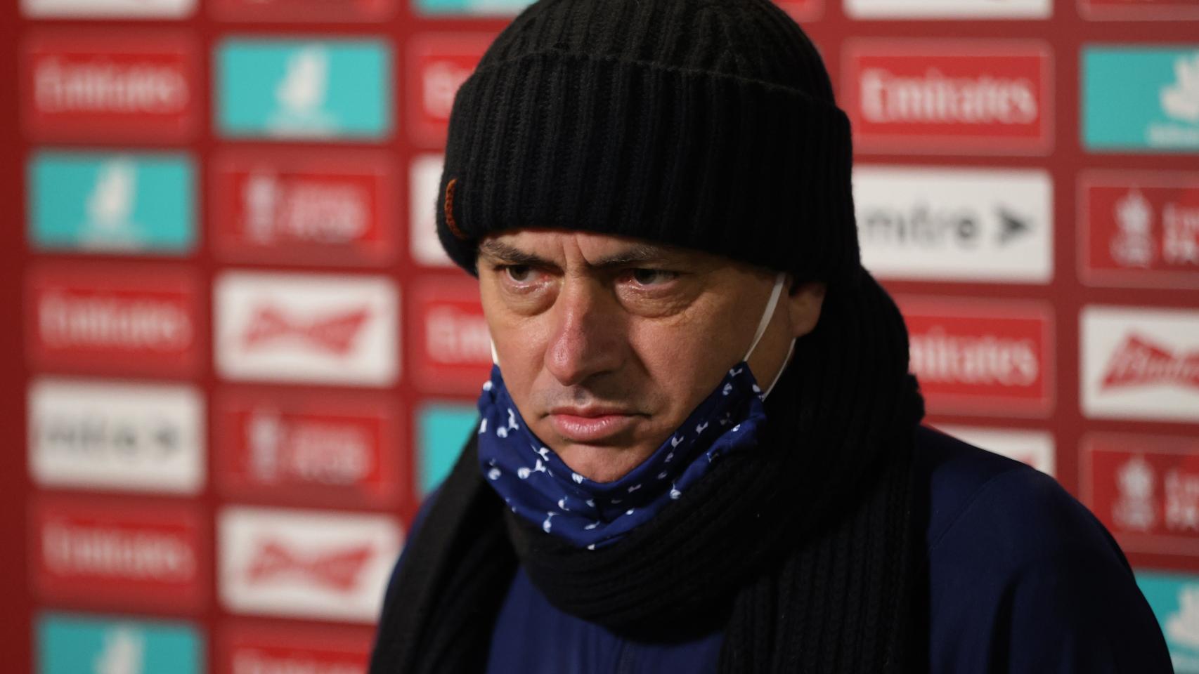 José Mourinho, en la sala de prensa del Marine