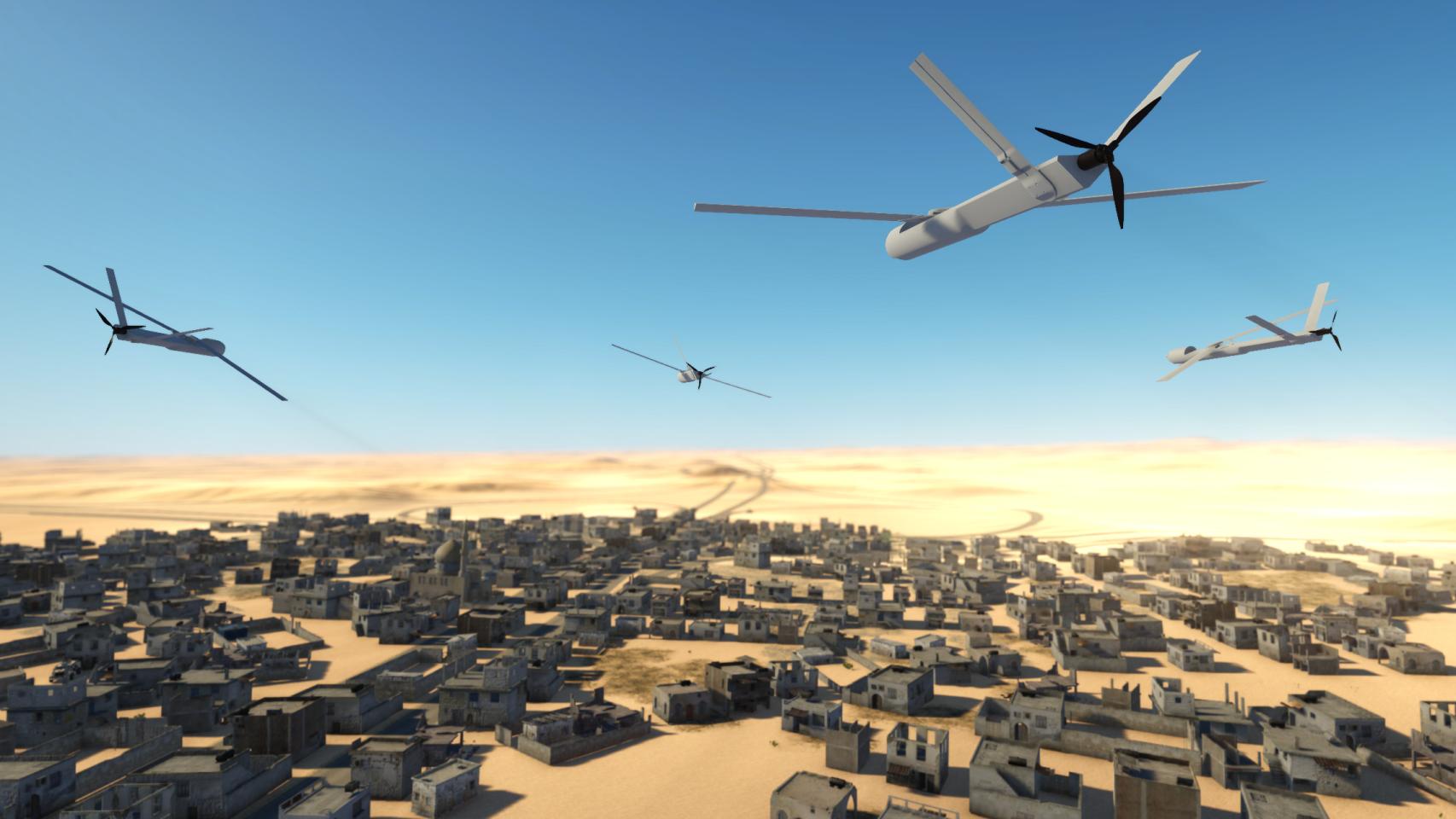Enjambre de drones