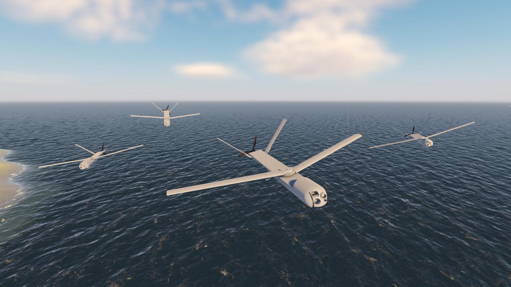 Enjambre de drones