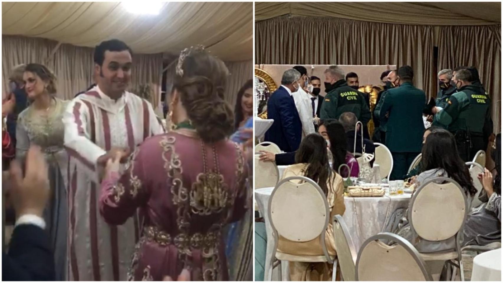 La Guardia Civil se personó en el salón de celebración de la boda.