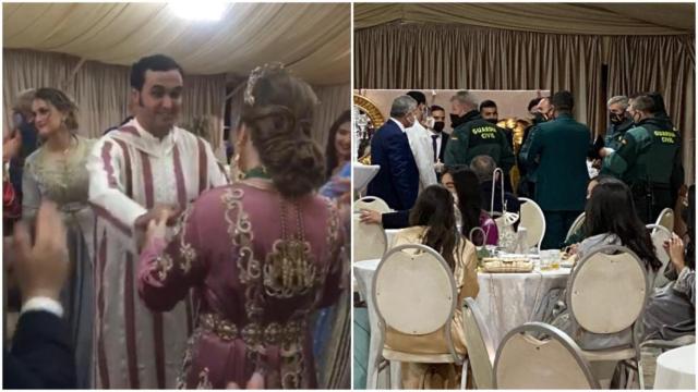 La Guardia Civil se personó en el salón de celebración de la boda.